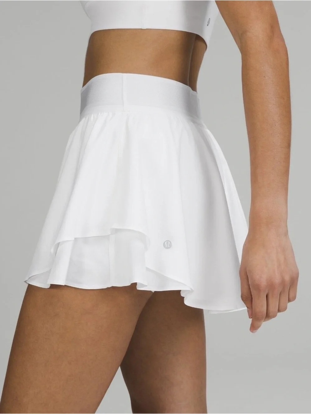 Lululemon Court Rival Mesh Skirt in White